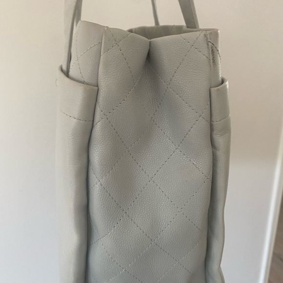 Chanel Coco Mark Caviar Skin Tote Bag Gray/Silver with silver hardware - Picture 9 of 15
